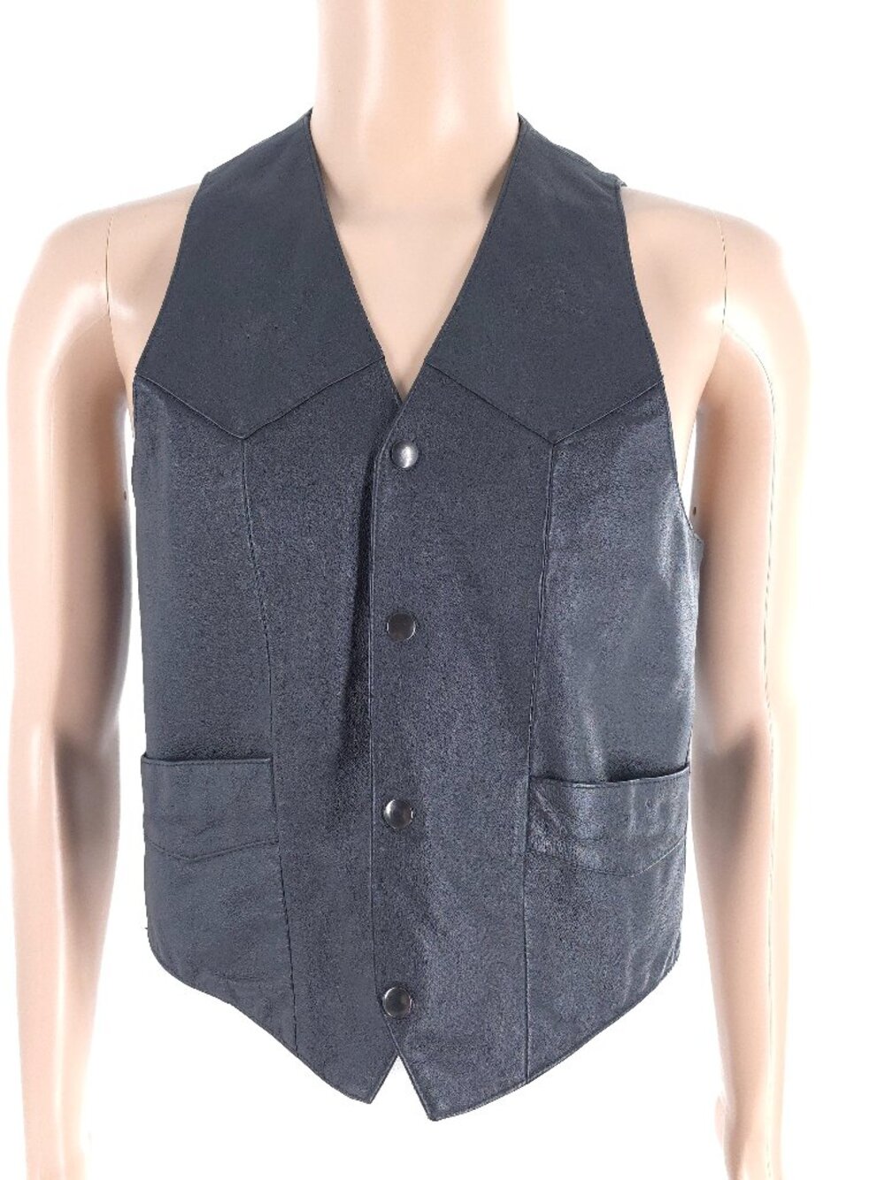 Lucky Motorcycle Men Vest Color Black Size M